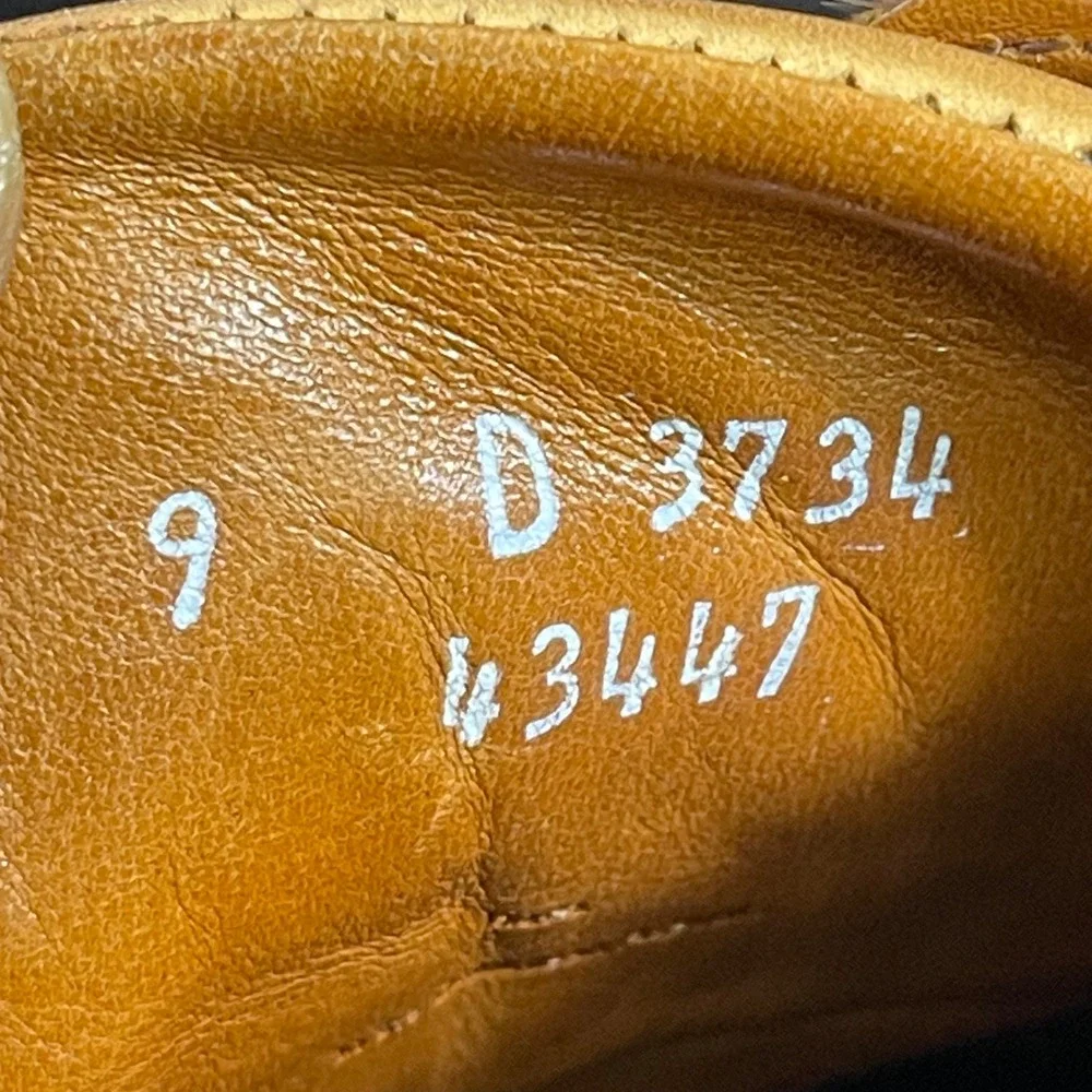 Allen Edmonds Brisbane Cap‎ Toe Brown Woven Leather Dress Shoes Men's Size 9 D